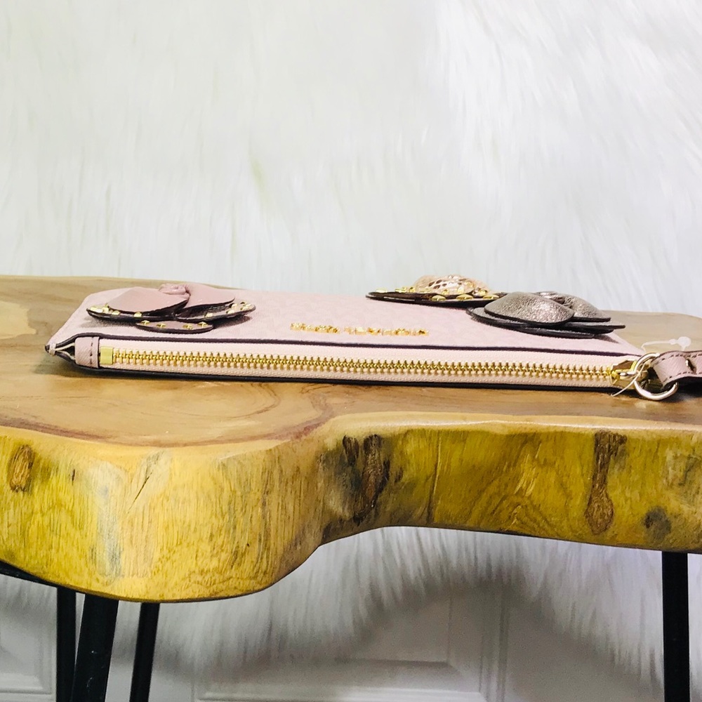 Michael Kors Jet Set Travel Studded Floral Clutch - Picture 5 of 8